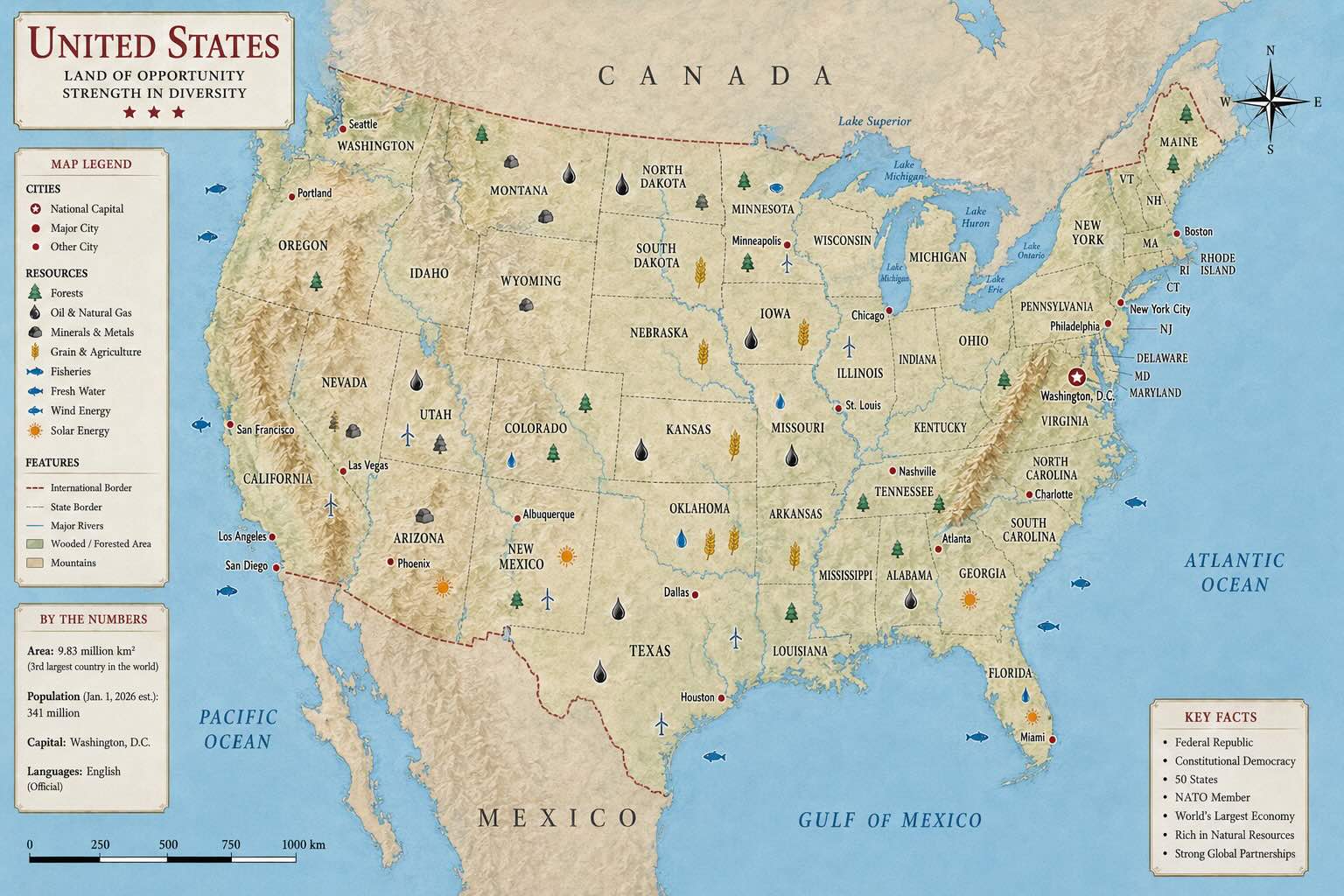 Map of the United States